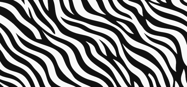 Zebra-Druck nahtloses Muster Hintergrund oder Zebra-Streifen oder Haut Pelz Textur Vektor