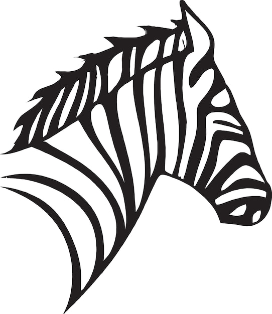 Zebra-ikonographie für schwarz-weiße streifen und geometrische muster