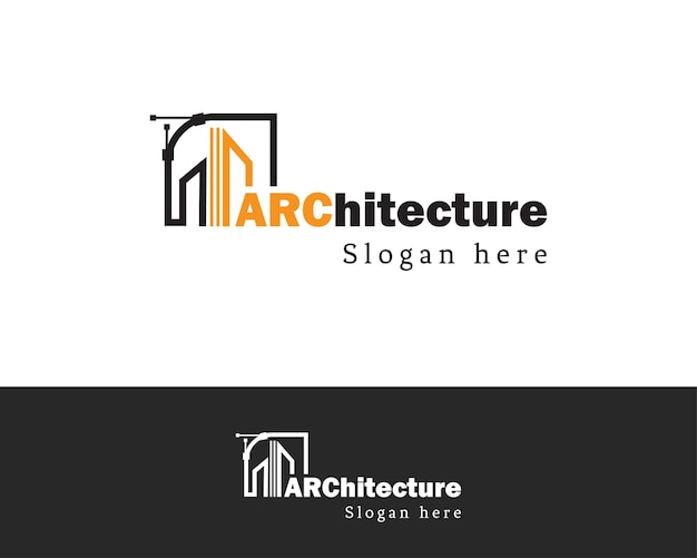 Zeichensymbol für kreatives design des architekturlogos