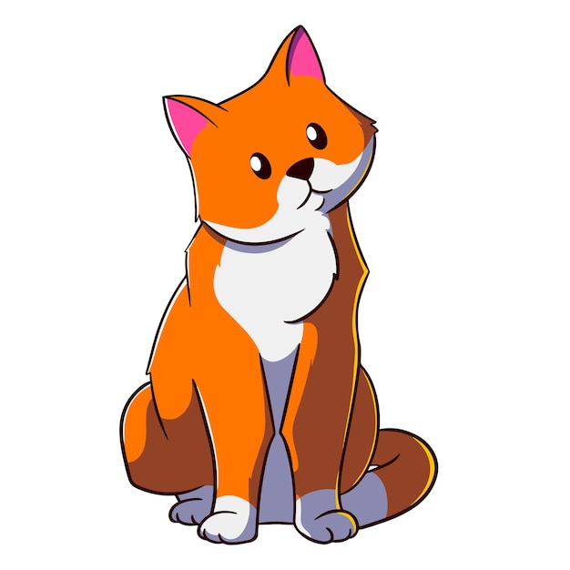 Zeichentrick-Katzenillustration