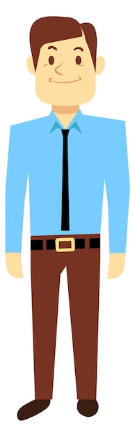 Zeichentrickfigur des büroleiters mann in formeller kleidung
