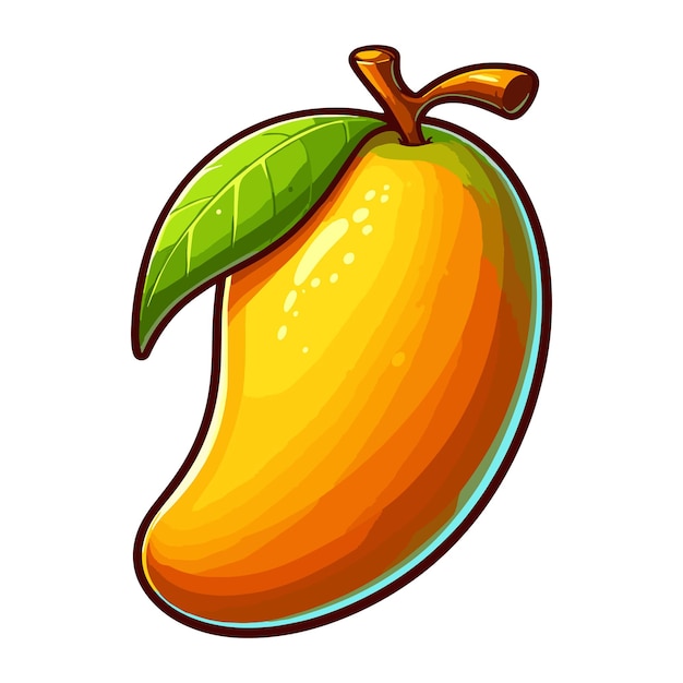 Zeichentrickfilm-mango-vektorillustration