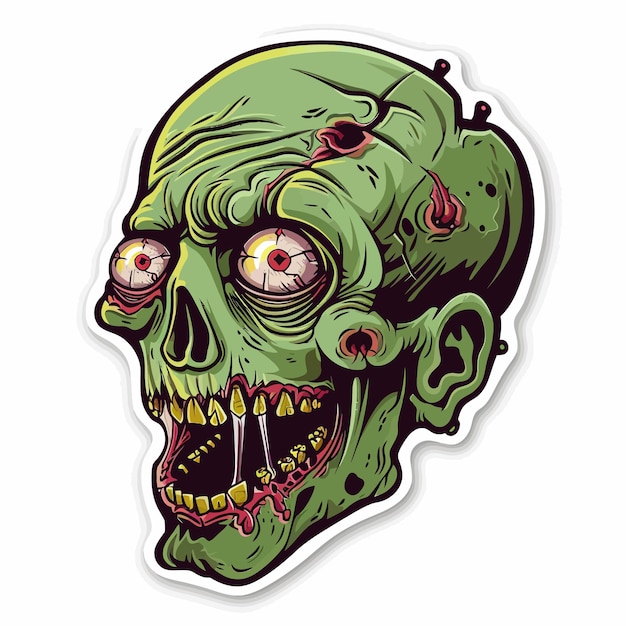 Vektor zeichentrickfilm-zombie-illustration