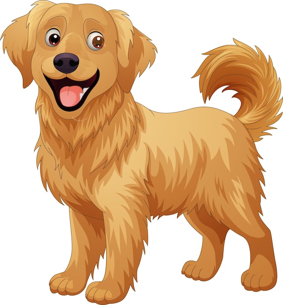 Zeichentrickfilme der Happy-Golden-Retriever-Hundesrasse