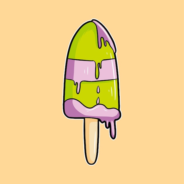 Zeichentrickfilmkuchen mit Erdbeeren-Blueberry-Illustration