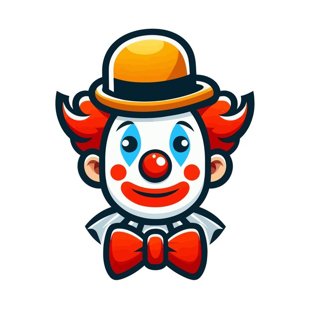 Zeichentrickfilmspiel-Clown-Symbol Vektor-Illustration