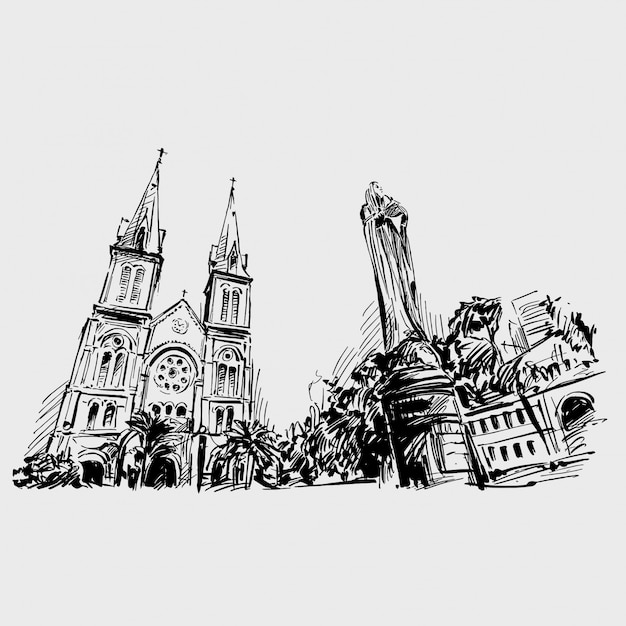 Zeichnung der kirche