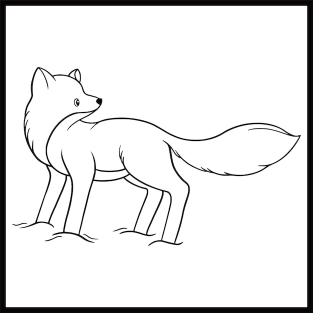 Zeile Zeichentrickfilm Tier kleine Fuchs