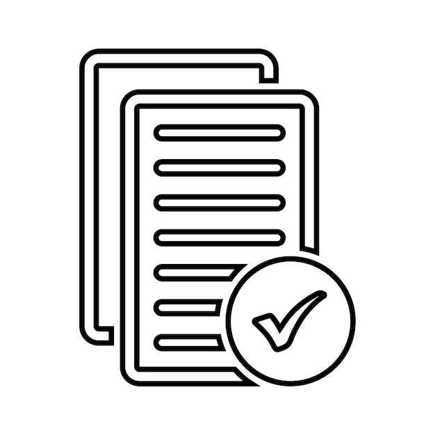 Zeilensymbol des Korrekturblatts Umrissvektor