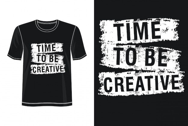 Vektor zeit für kreative typografie für print-t-shirt