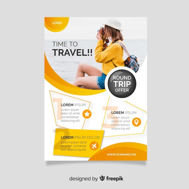 Zeit zu reisen Flyer Vorlage