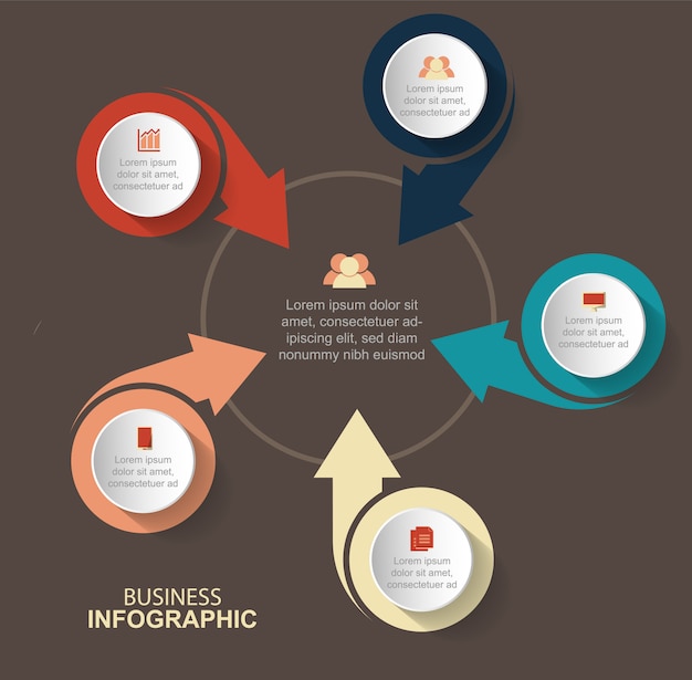 Zeitachse infographics design vektor und marketing icons