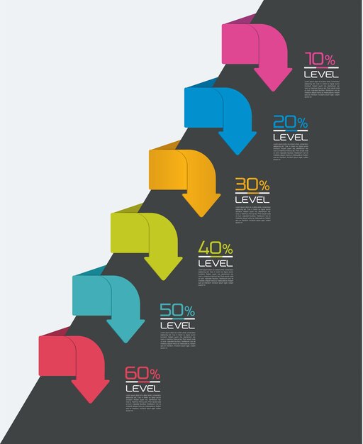 Vektor zeitachse schritt für schritt vorlage infografik