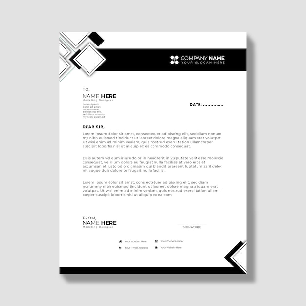 Vektor zeitgenössisches business-briefpapier-mockup-design