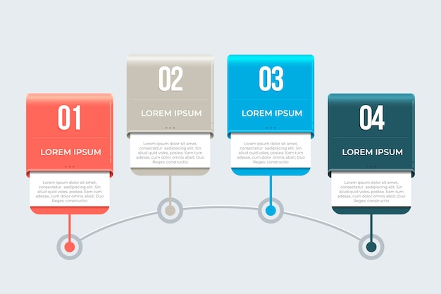 Zeitleiste im infografik-stil