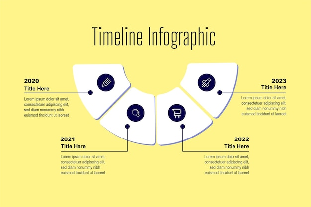 Zeitleiste, Infografik, Jährliche Vektorillustration