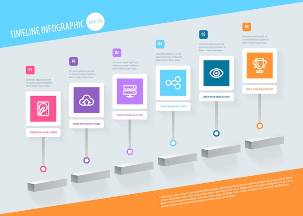 Zeitleiste infografik. vorlage .