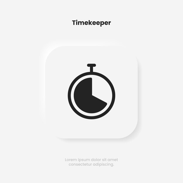 Zeitmesser, Timer, Uhr, Stoppuhr, Countdown, Uhrsymbolzeichensymbolsatz mit unterschiedlicher Zeit