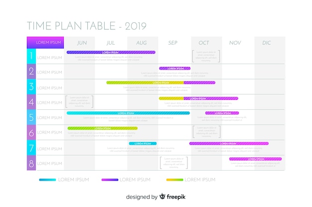 Zeitplan-Tabelle