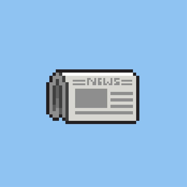 Zeitung im pixel-art-stil