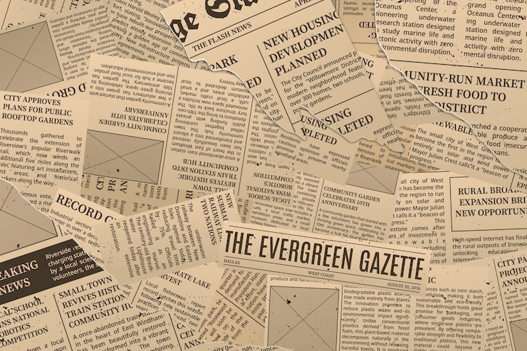 Vektor zeitung realistische zeitung textur hintergrund