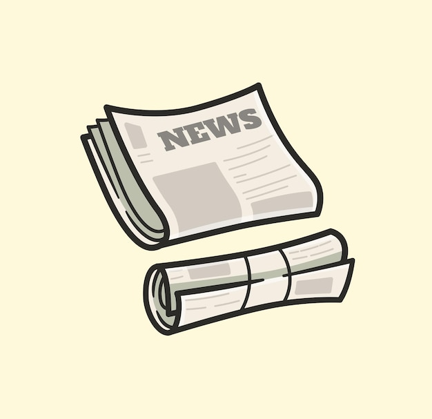 Zeitungscartoon-Illustration isoliert auf leeren Hintergrund
