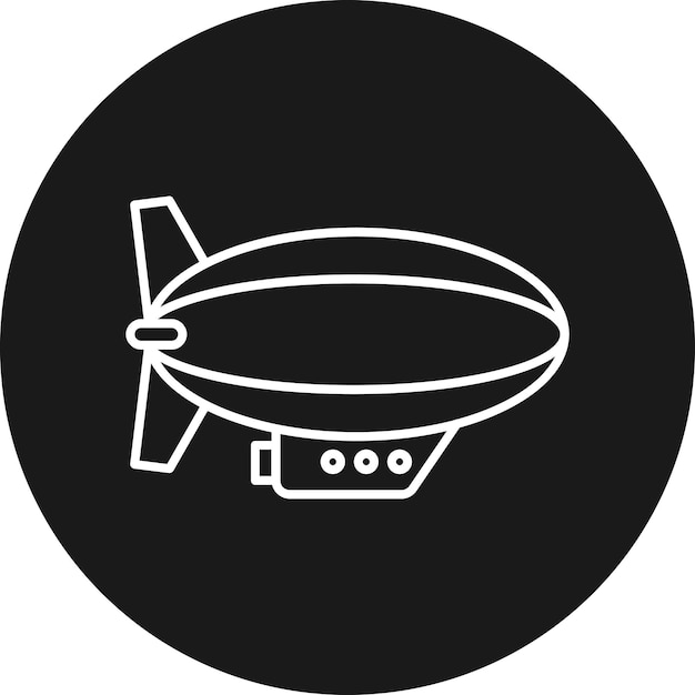 Zeppelin-vektor-symbol kann für transport-symbole verwendet werden