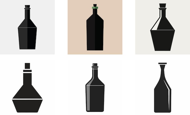 Zerbrochene Flasche mit Blitzform