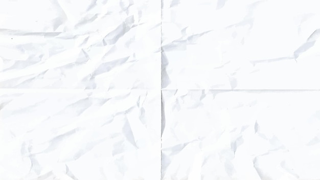 Vektor zerknitterte weiße papierstruktur mit faltspuren