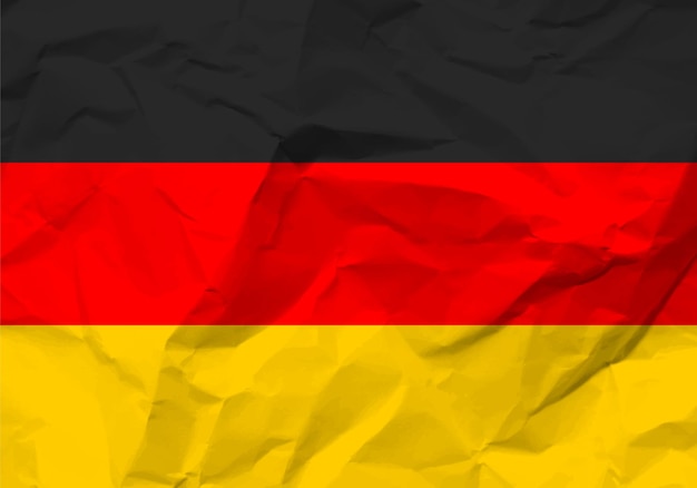 Zerknittertes papier deutschland-flagge