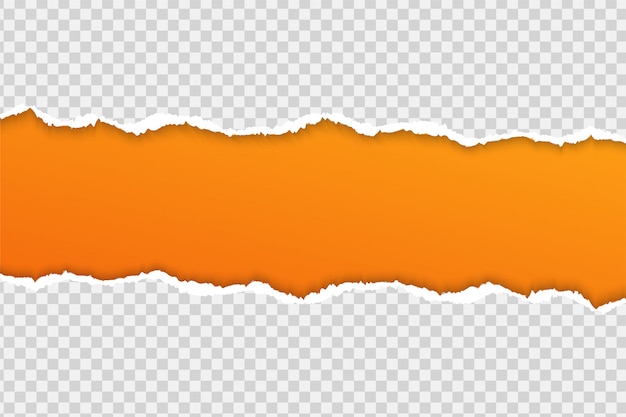 Zerreißen Sie Papier oder Rand auf einem transparenten Hintergrund.
