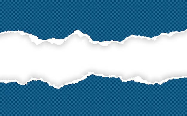 Zerrissene quadratische horizontale Papierstreifen