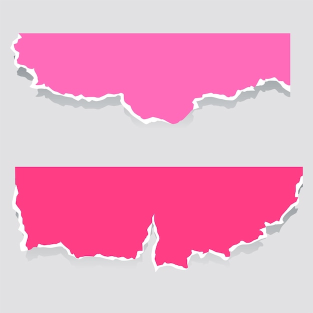 Zerrissenes Papier-Banner-Vektor-Set