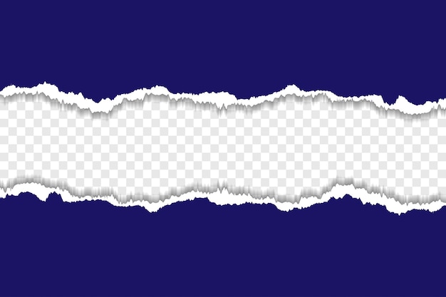 Zerrissenes Papier mit durchsichtigem Hintergrund für das Design