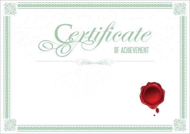 Zertifikat oder diplom retro-vorlage