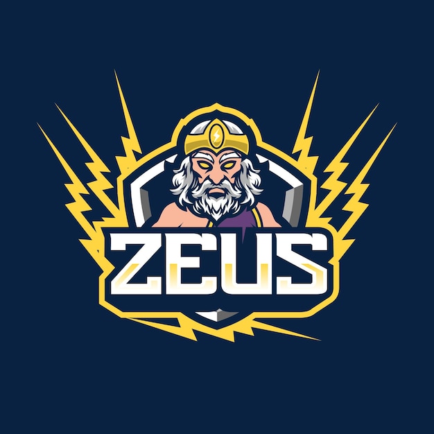 Vektor zeus maskottchen logo design