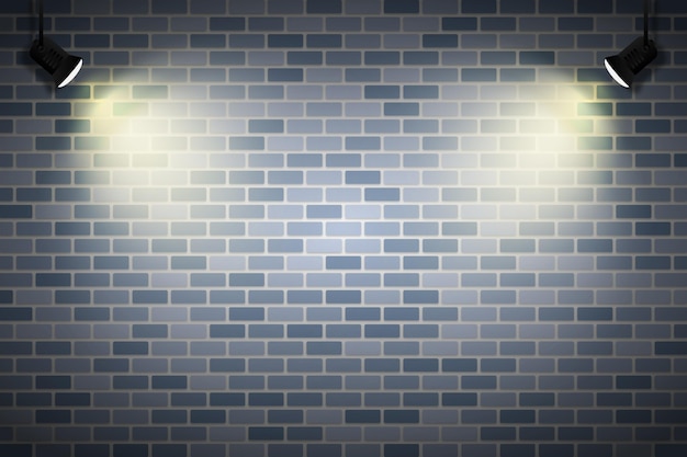 Ziegelsteinmauer mit Spotlicht-Hintergrund