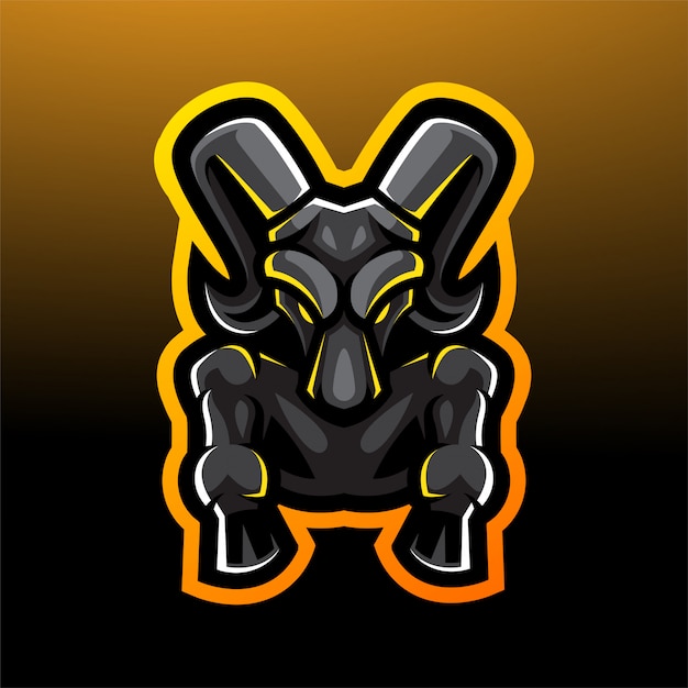 Ziegen-esport-maskottchen-logo