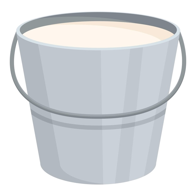 Vektor ziegenmilch stahl eimer icon cartoon vektor lebensmittel spritz