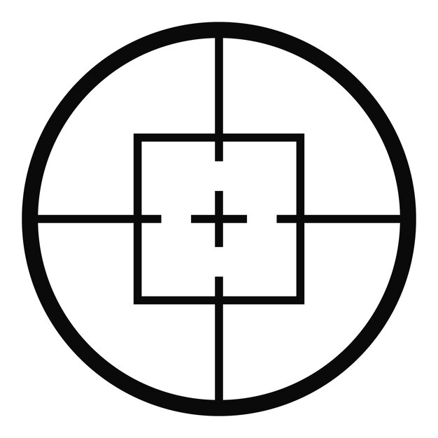 Zielgerät-Symbol Einfache Illustration des Zielgerät-Vektorsymbols für das Web