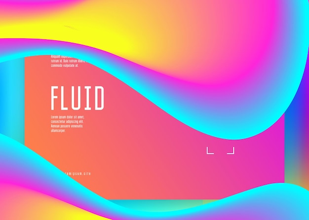Zielseite mit flüssigen dynamischen Elementen und fließenden Formen