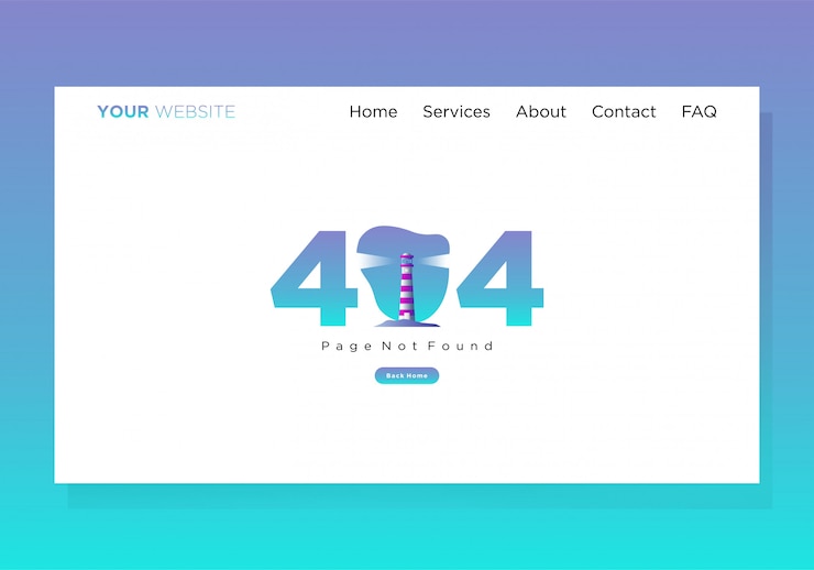 Vektor zielseitenvorlage 404 fehler