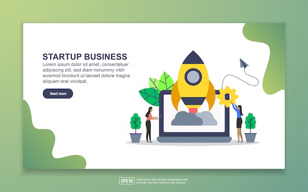 Zielseitenvorlage des Startup-Unternehmens