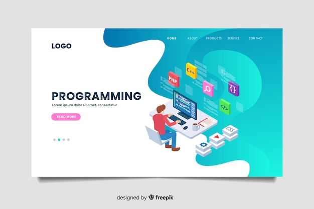 Zielseitenvorlage für die isometrische programmierung