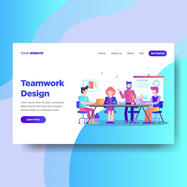 Zielseitenvorlage von Teamwork Design