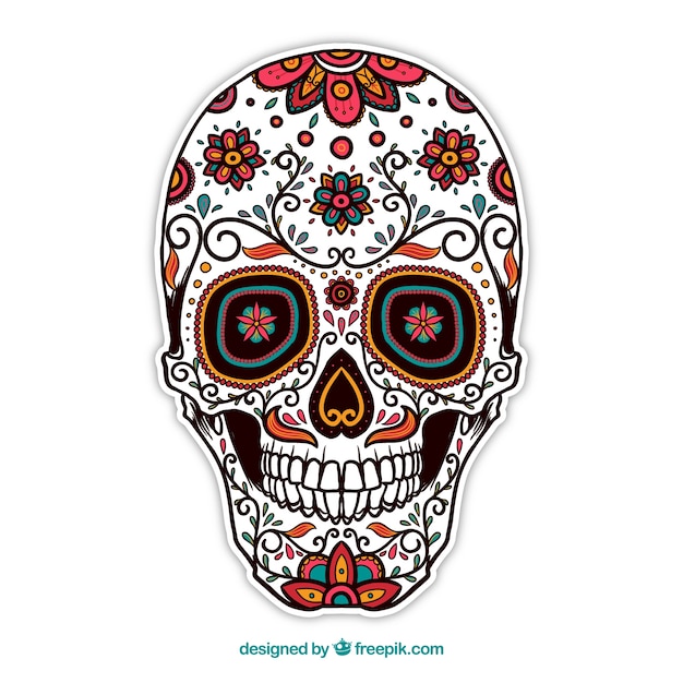 Vektor zier sugar skull