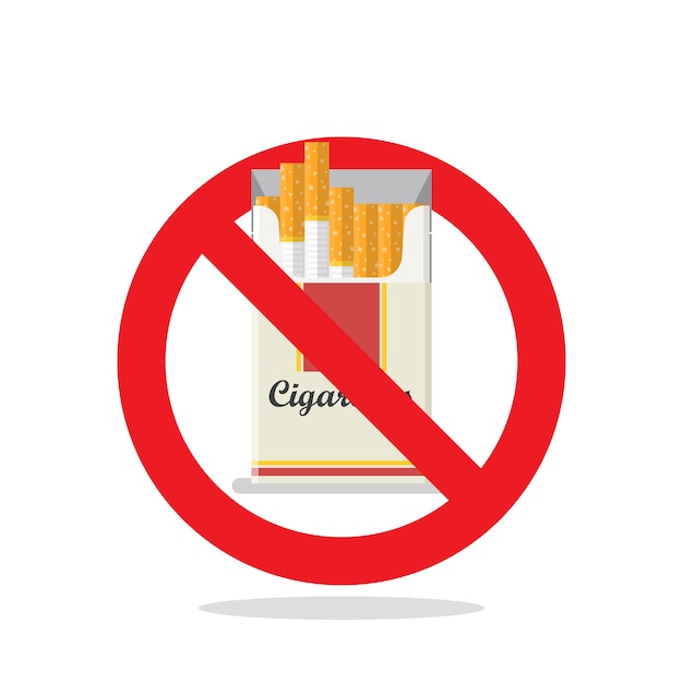 Zigaretten-pack verbotszeichen