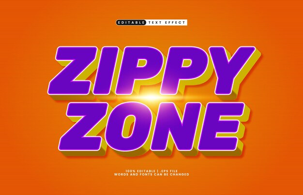 zippy-zone bearbeitbare Texteffekt mit einem Renn- und Spiel-Text-Stil