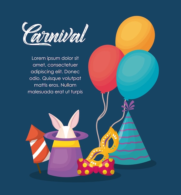 Zirkus karneval infografik