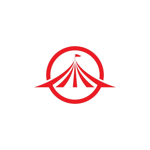 Zirkus-logo einfache zirkus-logo-vektor-symbol-illustration